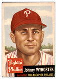 1953 Topps Baseball #079 Johnny Wyrostek Phillies EX 498499