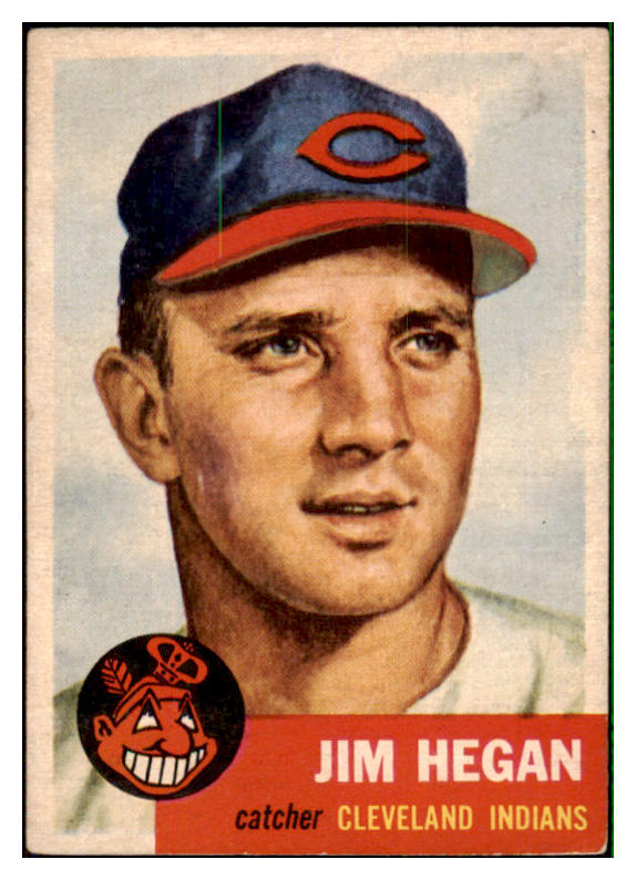 1953 Topps Baseball #080 Jim Hegan Indians EX 498503