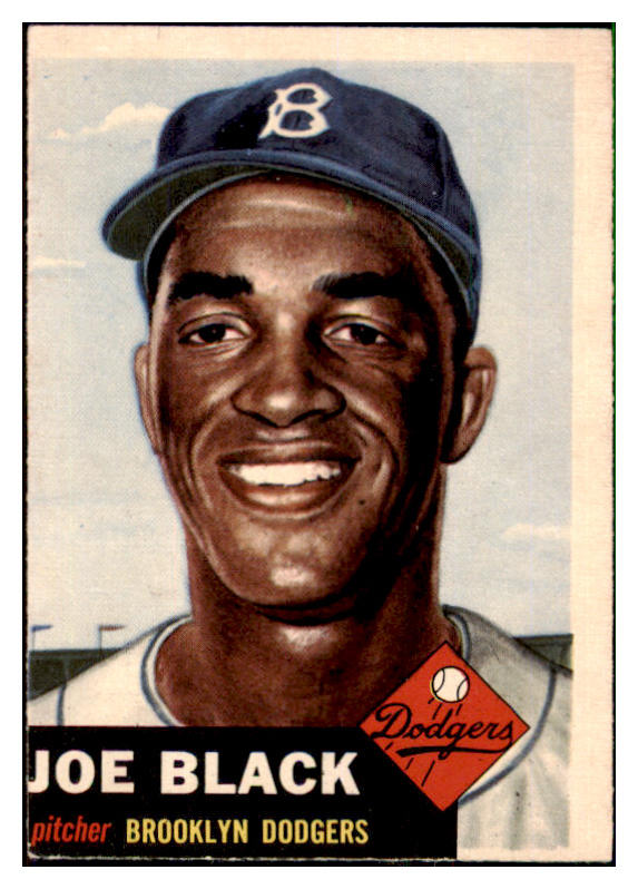 1953 Topps Baseball #081 Joe Black Dodgers EX 498505