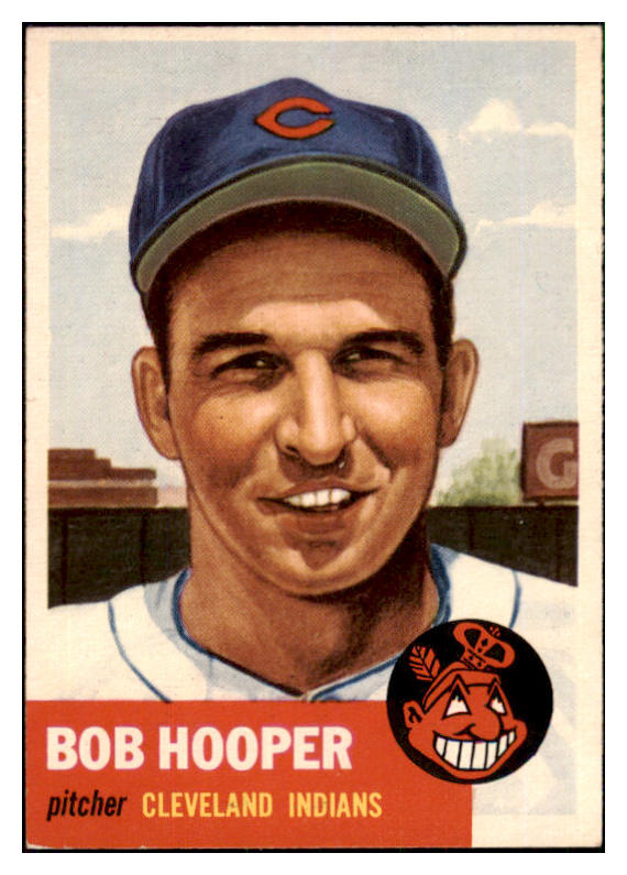 1953 Topps Baseball #084 Bob Hooper Indians EX-MT 498510