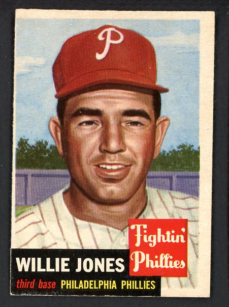 1953 Topps Baseball #088 Willie Jones Phillies EX-MT 498517