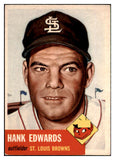 1953 Topps Baseball #090 Hank Edwards Browns EX 498525