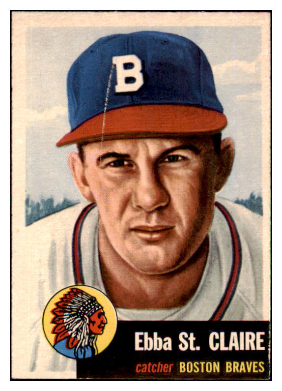 1953 Topps Baseball #091 Ebba St. Claire Braves VG-EX 498528