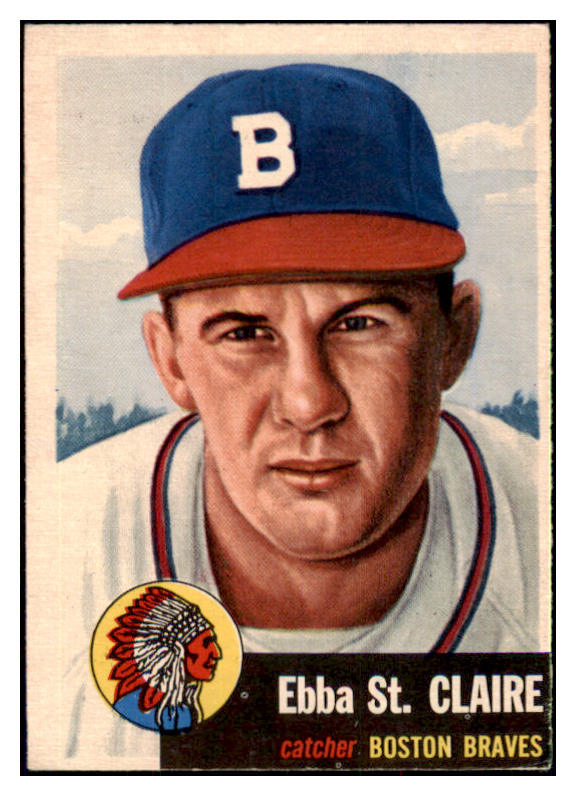 1953 Topps Baseball #091 Ebba St. Claire Braves VG-EX 498529