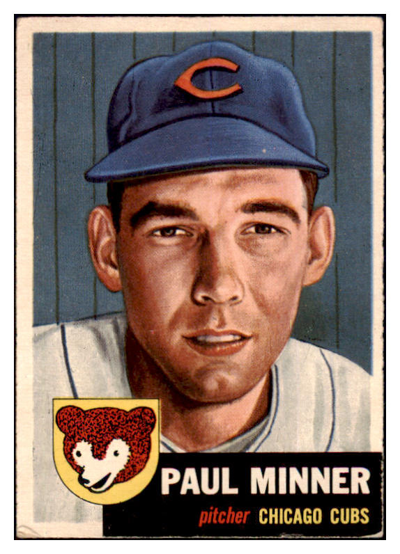 1953 Topps Baseball #092 Paul Minner Cubs VG-EX 498533