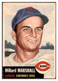 1953 Topps Baseball #095 Willard Marshall Reds EX 498542