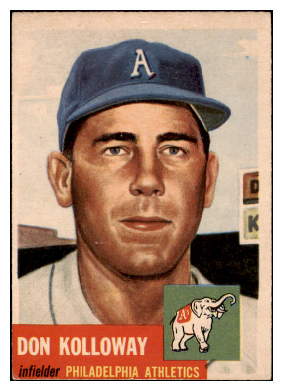 1953 Topps Baseball #097 Don Kolloway A's EX-MT 498548