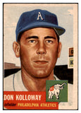 1953 Topps Baseball #097 Don Kolloway A's EX 498550