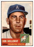 1953 Topps Baseball #097 Don Kolloway A's VG-EX 498551