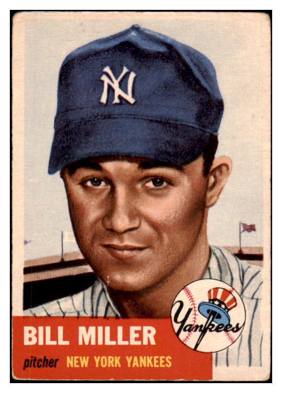 1953 Topps Baseball #100 Bill Miller Yankees VG-EX 498563