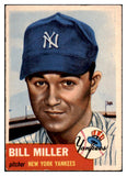 1953 Topps Baseball #100 Bill Miller Yankees VG-EX 498564