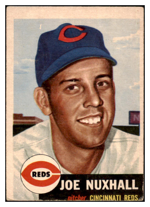 1953 Topps Baseball #105 Joe Nuxhall Reds EX 498578