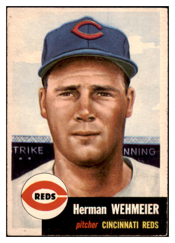 1953 Topps Baseball #110 Herman Wehmeier Reds EX-MT 498589
