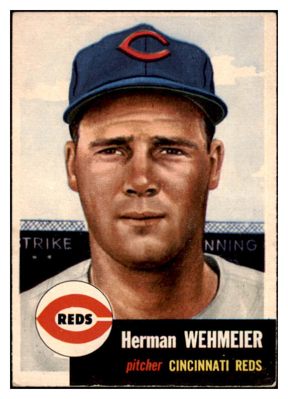 1953 Topps Baseball #110 Herman Wehmeier Reds VG-EX 498590