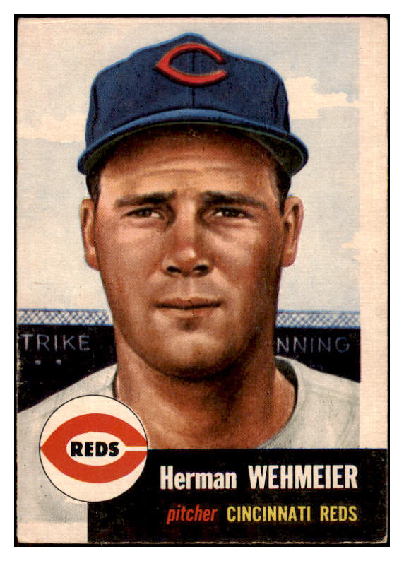 1953 Topps Baseball #110 Herman Wehmeier Reds VG-EX 498591