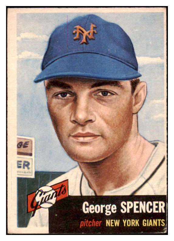 1953 Topps Baseball #115 George Spencer Giants VG-EX 498601