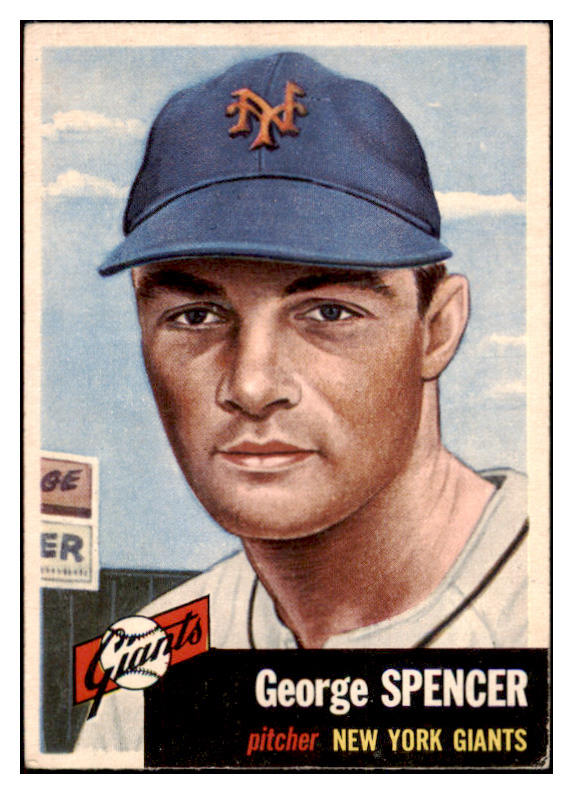 1953 Topps Baseball #115 George Spencer Giants VG-EX 498602