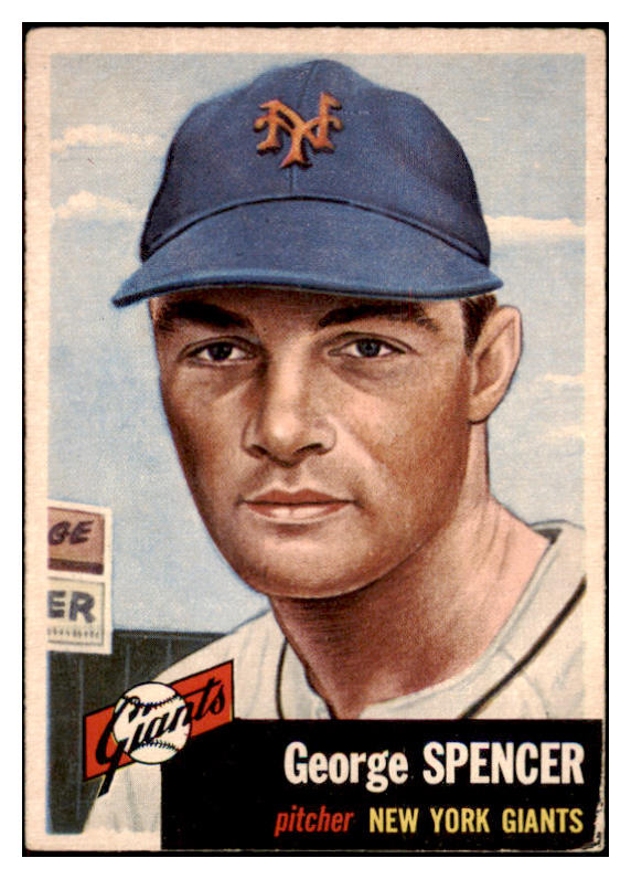 1953 Topps Baseball #115 George Spencer Giants VG-EX 498603