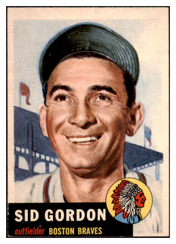1953 Topps Baseball #117 Sid Gordon Braves EX-MT 498606