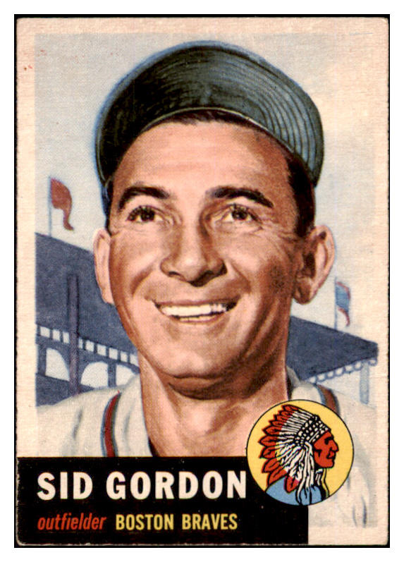 1953 Topps Baseball #117 Sid Gordon Braves EX 498607