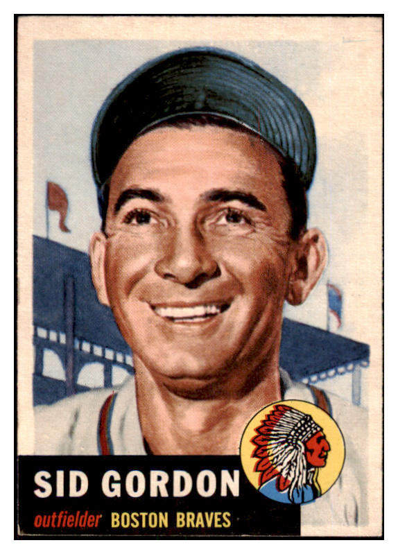 1953 Topps Baseball #117 Sid Gordon Braves EX 498608