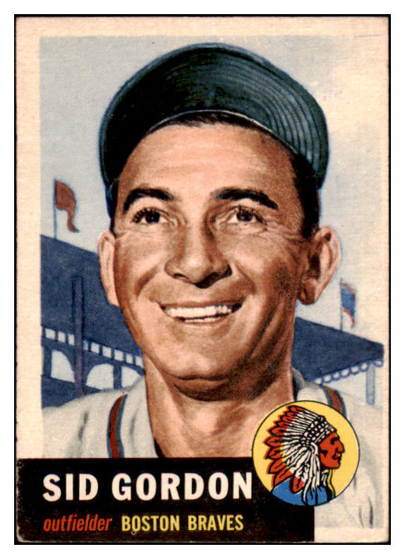 1953 Topps Baseball #117 Sid Gordon Braves VG-EX 498609