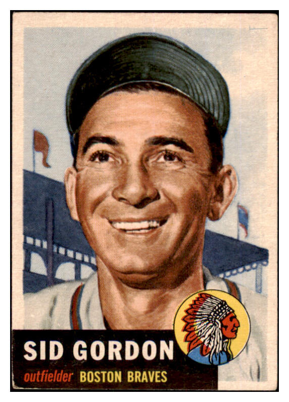 1953 Topps Baseball #117 Sid Gordon Braves VG-EX 498610