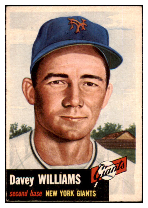 1953 Topps Baseball #120 Davey Williams Giants EX 498615