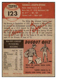 1953 Topps Baseball #123 Tommy Byrne White Sox EX-MT 498624