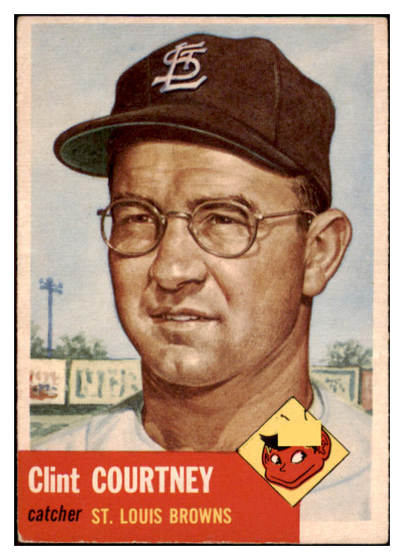 1953 Topps Baseball #127 Clint Courtney Browns VG-EX 498636