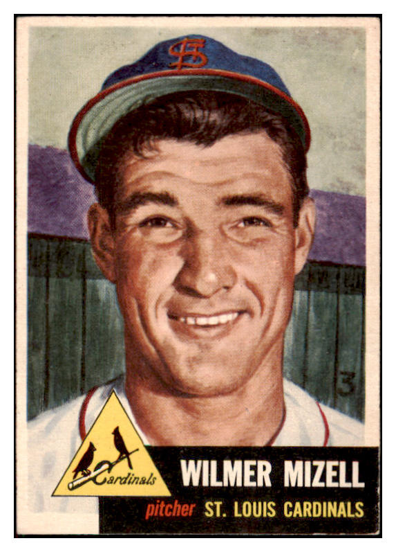 1953 Topps Baseball #128 Wilmer Mizell Cardinals EX 498639