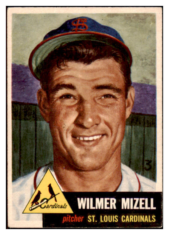 1953 Topps Baseball #128 Wilmer Mizell Cardinals VG-EX 498640
