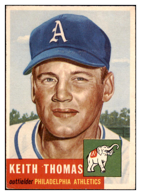 1953 Topps Baseball #129 Keith Thomas A's VG-EX 498642