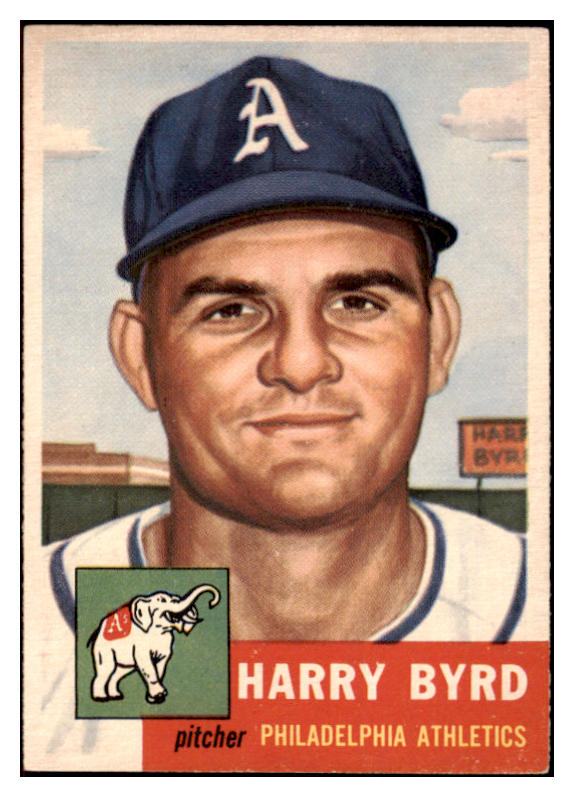 1953 Topps Baseball #131 Harry Byrd A's EX 498647
