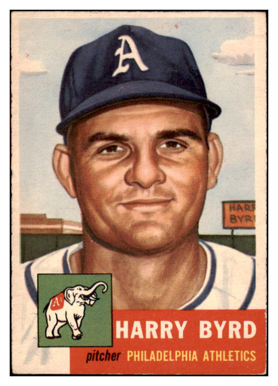 1953 Topps Baseball #131 Harry Byrd A's EX 498648