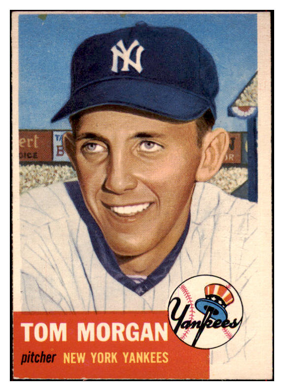 1953 Topps Baseball #132 Tom Morgan Yankees EX-MT 498649