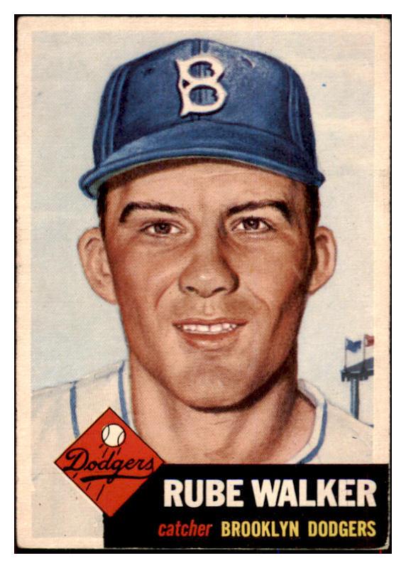 1953 Topps Baseball #134 Rube Walker Dodgers VG-EX 498659