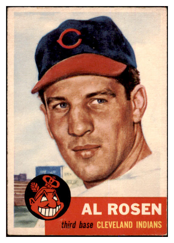1953 Topps Baseball #135 Al Rosen Indians EX-MT 498662