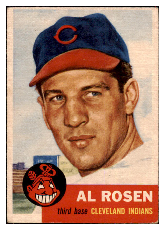 1953 Topps Baseball #135 Al Rosen Indians EX 498663