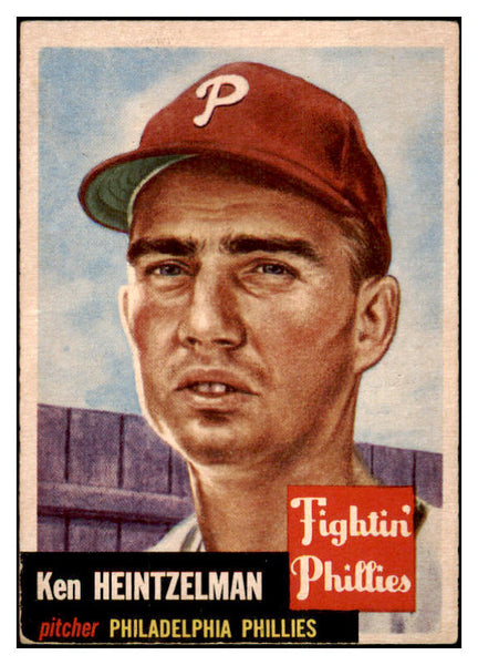 1953 Topps Baseball #136 Ken Heintzelman Phillies EX 498666