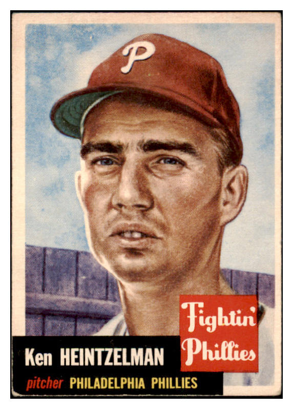 1953 Topps Baseball #136 Ken Heintzelman Phillies VG-EX 498667