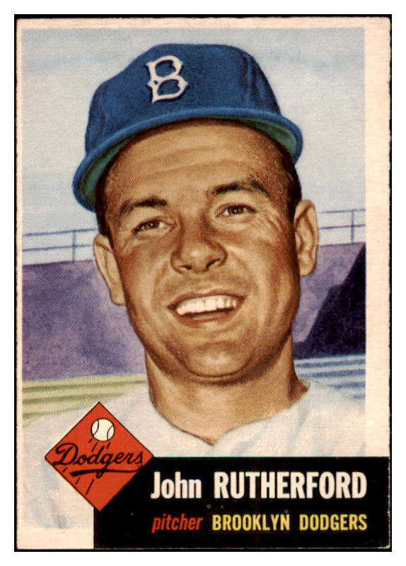 1953 Topps Baseball #137 John Rutherford Dodgers EX 498668