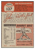 1953 Topps Baseball #137 John Rutherford Dodgers EX 498668