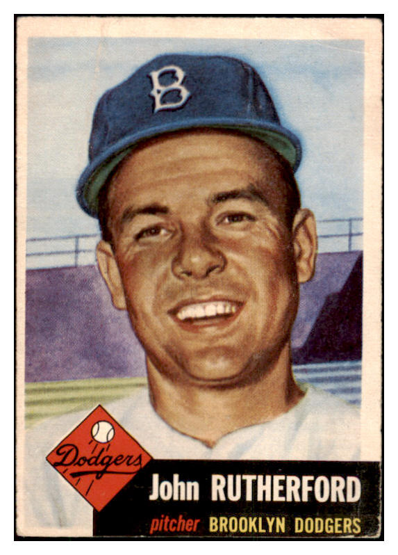 1953 Topps Baseball #137 John Rutherford Dodgers VG-EX 498669