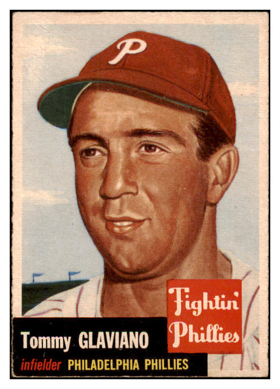 1953 Topps Baseball #140 Tommy Glaviano Phillies VG-EX 498676
