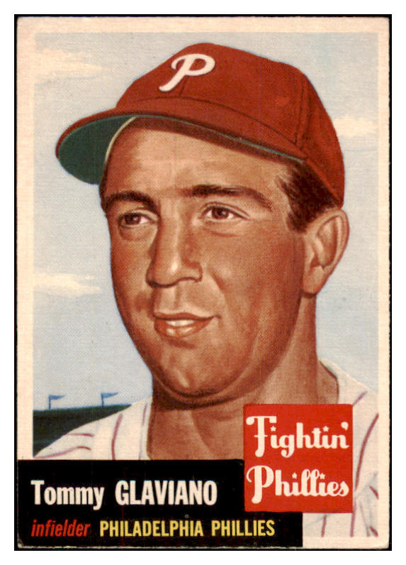 1953 Topps Baseball #140 Tommy Glaviano Phillies VG-EX 498677