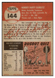 1953 Topps Baseball #144 Bob Schultz Cubs EX-MT 498684