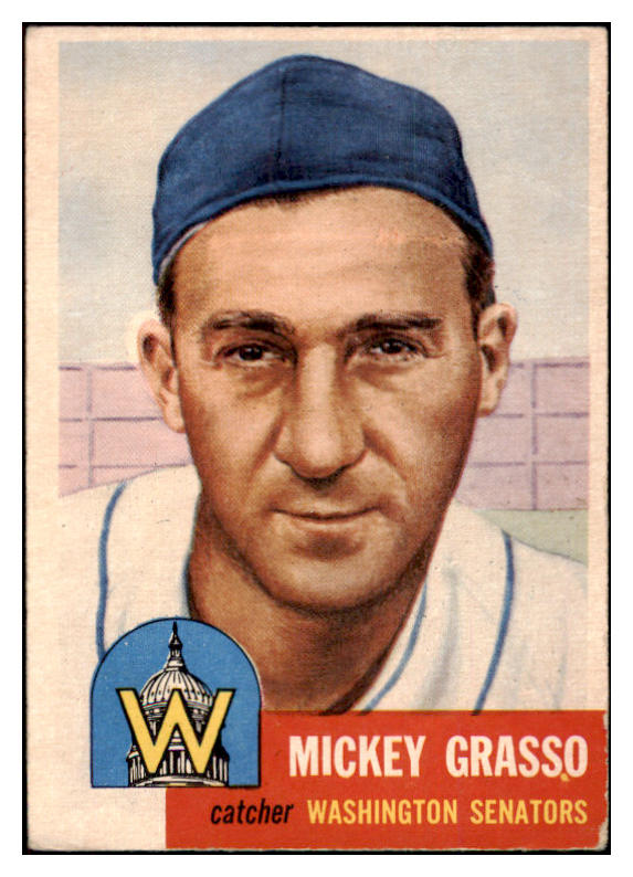1953 Topps Baseball #148 Mickey Grasso Senators VG-EX 498694