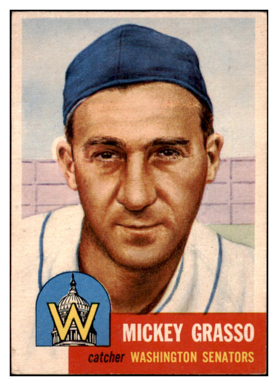 1953 Topps Baseball #148 Mickey Grasso Senators VG-EX 498695