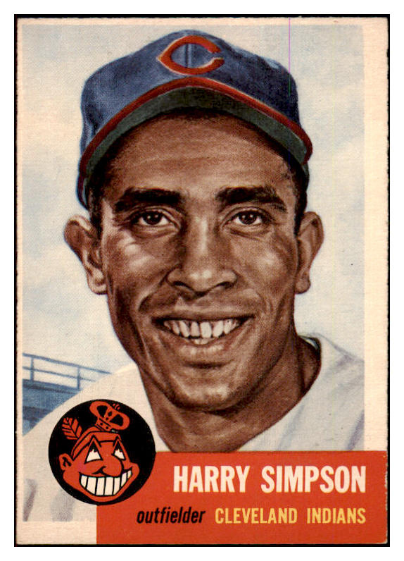 1953 Topps Baseball #150 Harry Simpson Indians EX-MT 498698